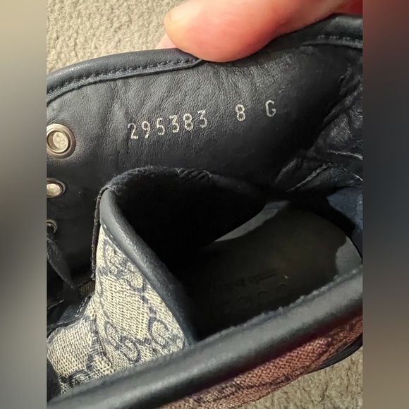 Gucci GG Brooklyn California High Top leather Logo monogram canvas sneakers shoe - Picture 3 of 13